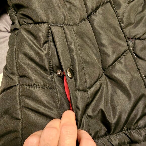 Girls Warm Puffer Jacket With Faux Fur Hood Star Print Size 7/8 - Picture 15 of 15